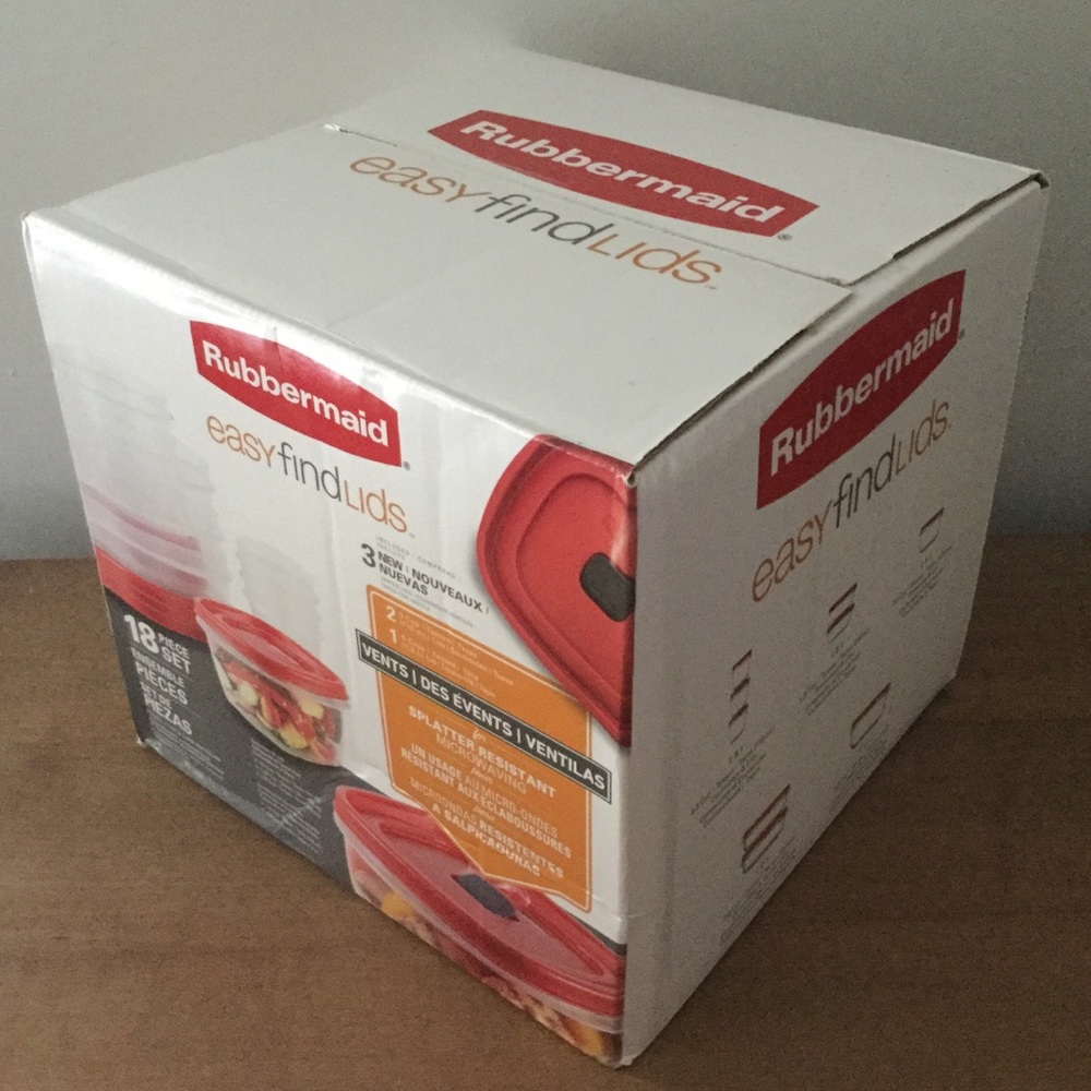 Rubbermaid easy find lids 18 pc storage set *NEW - Picture 2 of 4